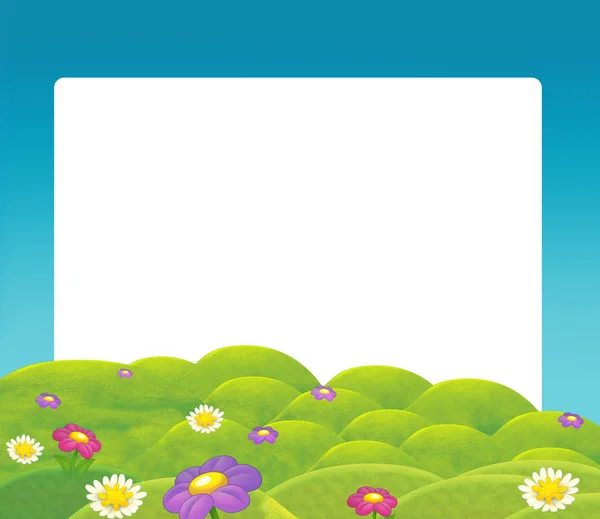 Cartoon nature frame — Stock Photo, Image