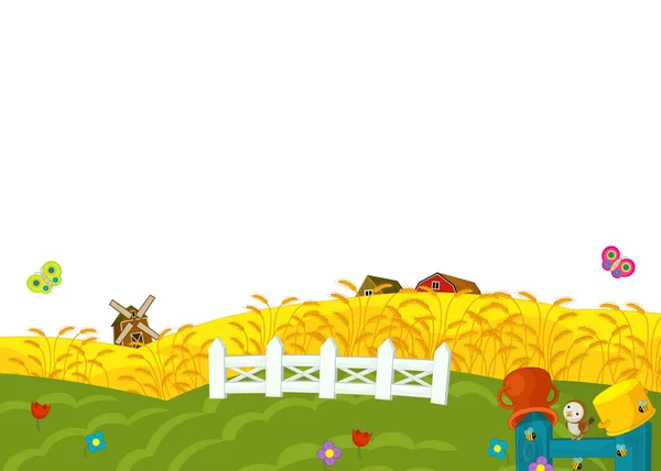 Cute cartoon farm — Stock Photo, Image