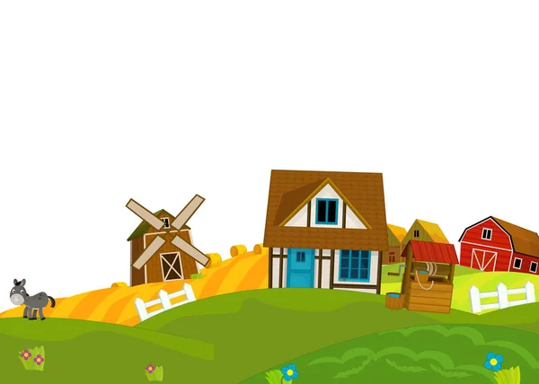 Cute cartoon farm — Stock Photo, Image
