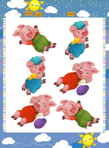 Cute pigs collection — Stock Photo, Image