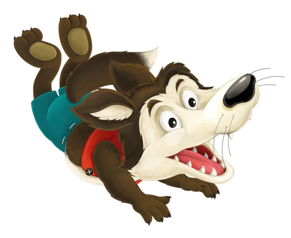 Cute cartoon wolf — Stock Photo, Image