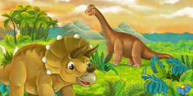 Şirin triceratops ve dinozor