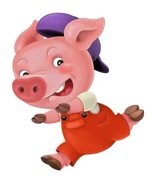 karikatür domuz çalışan