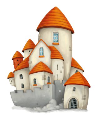 Beyaz çizgi film kalesinde