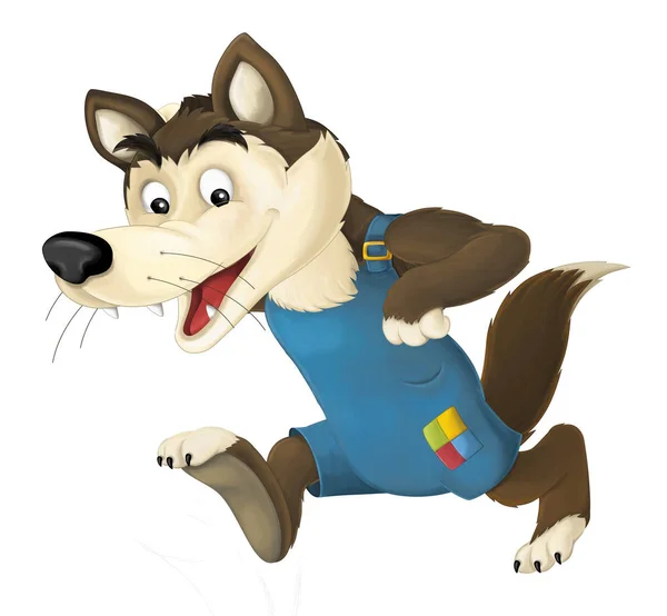 Cartoon lustiger Wolf — Stockfoto