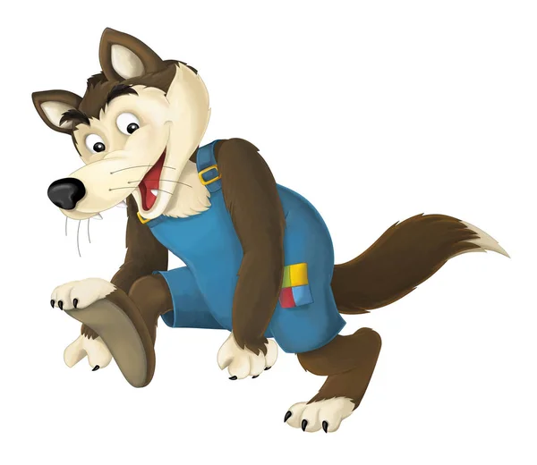 Cartoon funny wolf — Stock Photo, Image