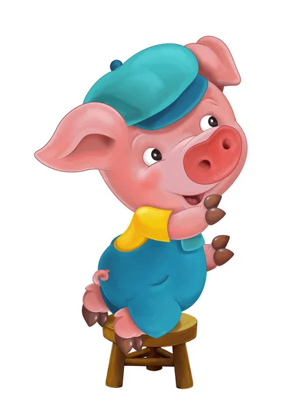 funny cartoon pig