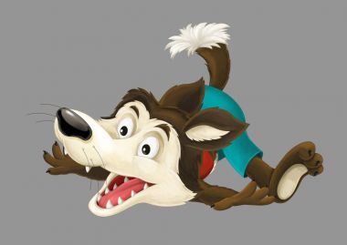 yaralı yalancılık aşağı çizgi film kurt