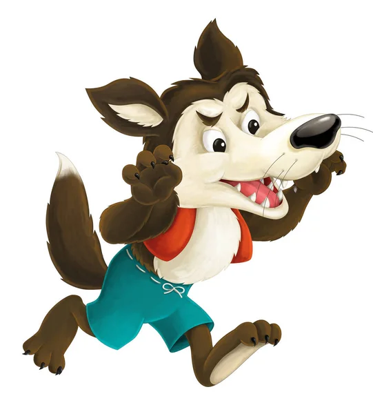 Cartoon wolf looking somewhere — Stock Photo, Image