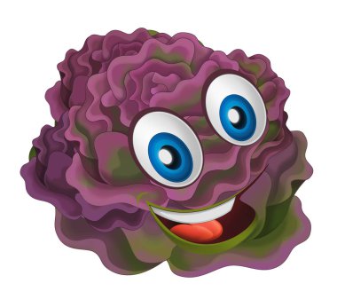 sevimli çizgi sebze 