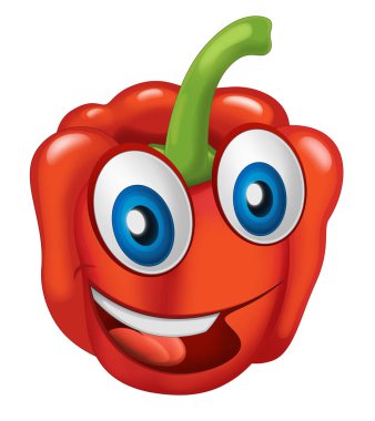 sevimli çizgi sebze 