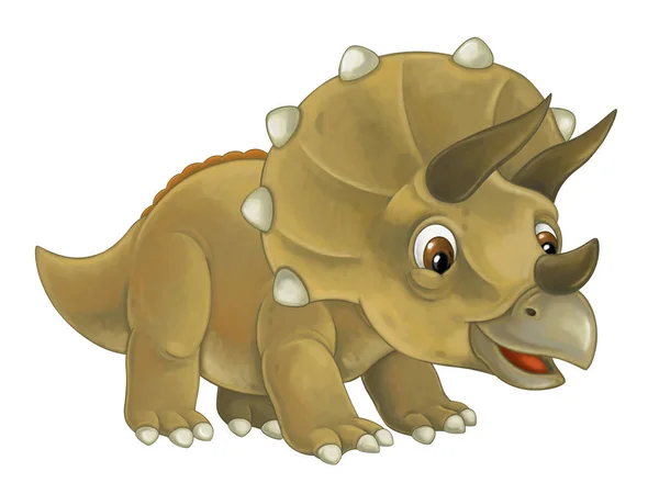 Мультфильм счастливый и смешной динозавр — стоковое фото
