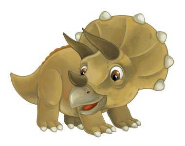 karikatür mutlu ve komik dinozor