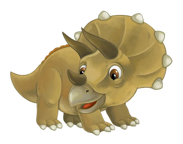 Desenho animado dinossauro feliz e engraçado — Fotografia de Stock