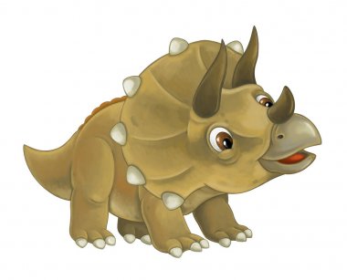 karikatür mutlu ve komik dinozor