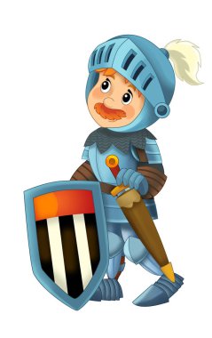 karikatür mutlu ve komik knight