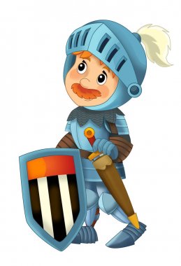 karikatür mutlu ve komik knight