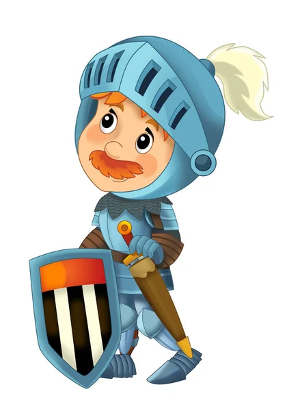 Cartoon happy and funny knight — Stock Photo, Image