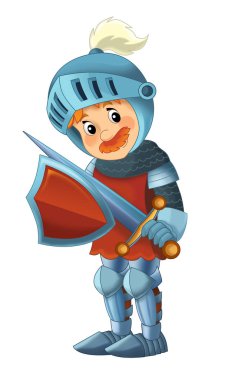 karikatür mutlu ve komik knight