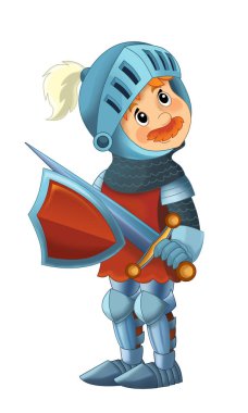 karikatür mutlu ve komik knight
