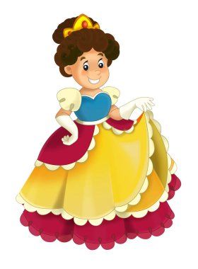 royal princess cheerful standing and smiling clipart