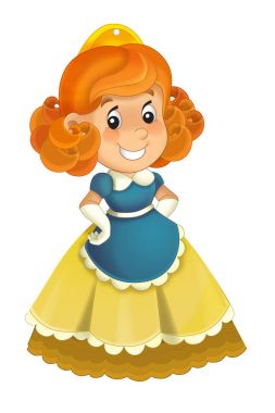 royal princess cheerful standing and smiling clipart