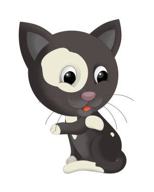 karikatür mutlu kedi 