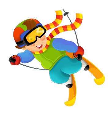 Çocuk eğleniyor Kayak 