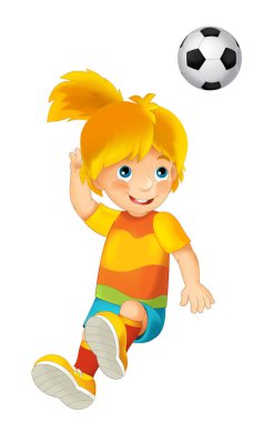 çizgi film kız Futbol oynamaktan 