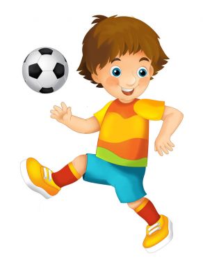 çizgi film çocuk futbol oynama 