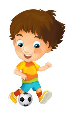 çizgi film çocuk futbol oynama 