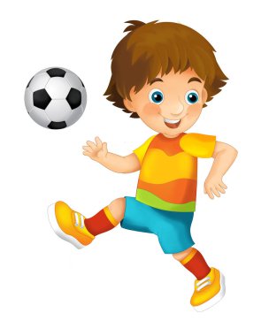 çizgi film çocuk futbol oynama 