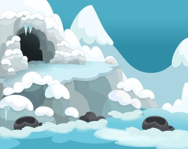 çizgi film kış komik sahne