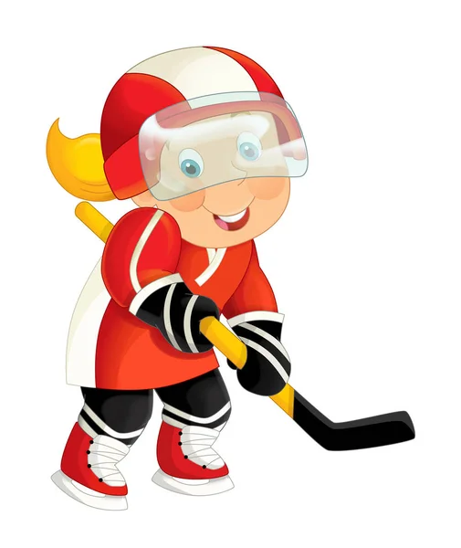 Aktiv hockeyspelare som syftar — Stockfoto