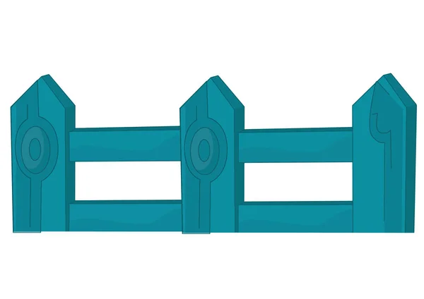 蓝色木栅栏 — 图库矢量图片