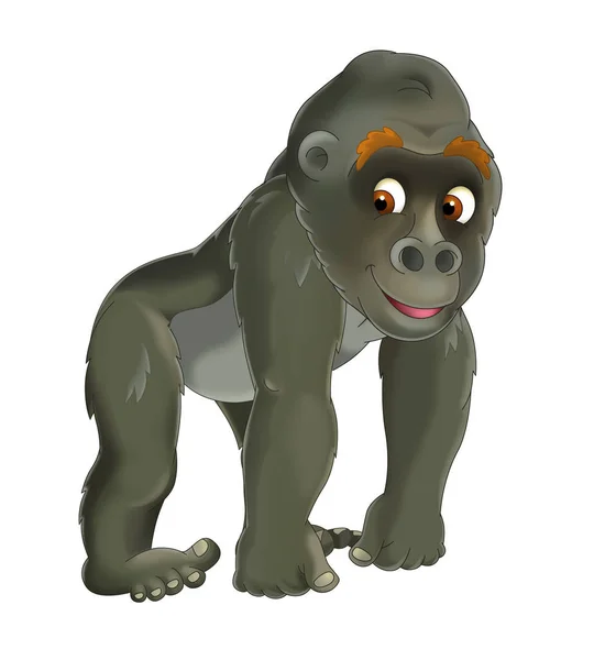 Rolig tecknad gorilla — Stockfoto