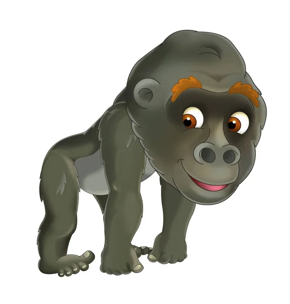 Rolig tecknad gorilla — Stockfoto