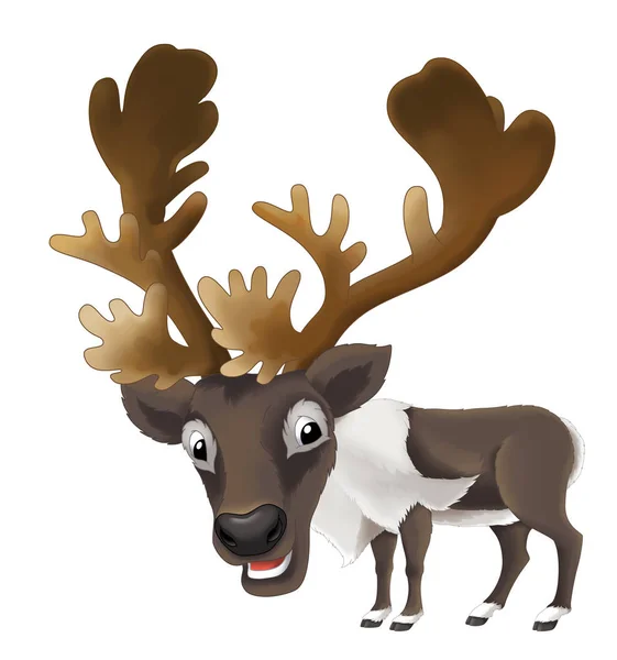 Happy reindeer illustration — Stock Photo, Image