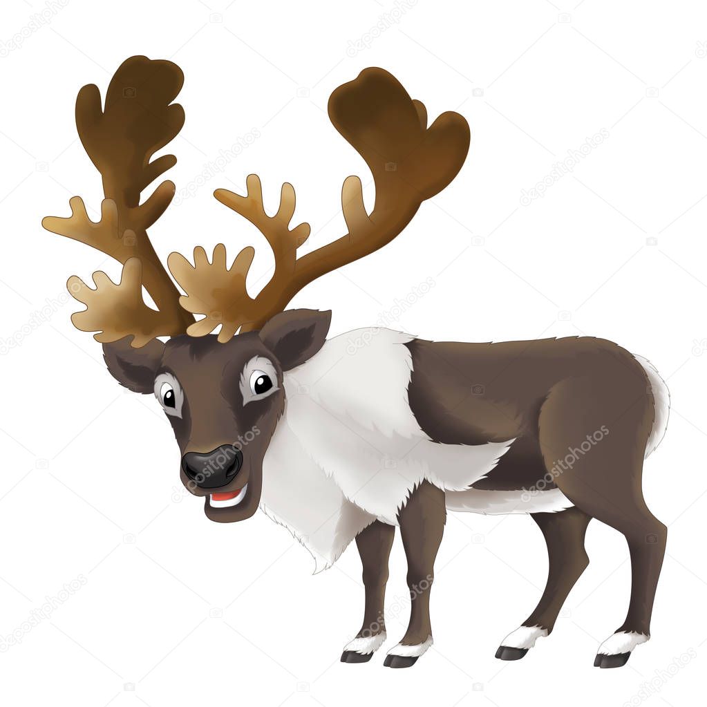 Happy reindeer illustration