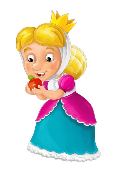 Princesa real con manzana — Foto de Stock