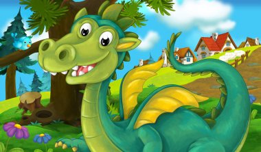 açık havada çimenlikte ejderha 