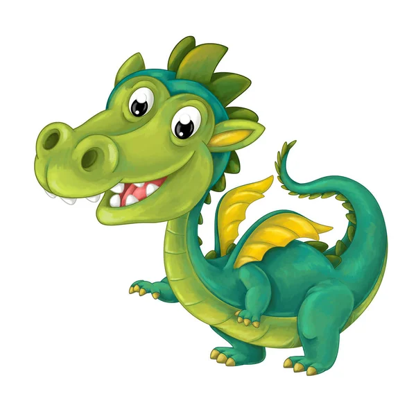 Улыбающийся зелёный дракон — стоковое фото