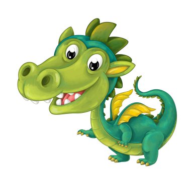 koca kafa ile gülümseyen ejderha