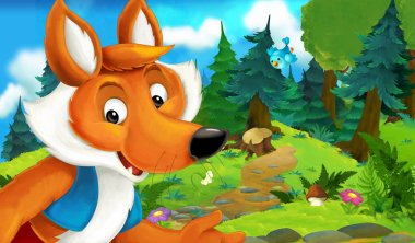 Şirin tilki ormanda