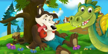 Kurt ve çayır ejderha