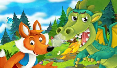 Ejderha ile fox'ın bahçesinde 