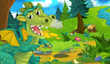  ejderha ormanda ateş ile patlama