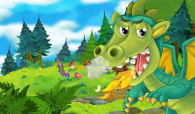  ejderha ormanda ateş ile patlama