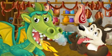  Kurt ve yiyecek çalmak dragon