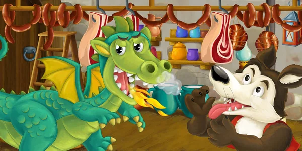  Kurt ve yiyecek çalmak dragon